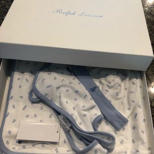 Ralph Lauren baby box nwt (blanket hat bib)